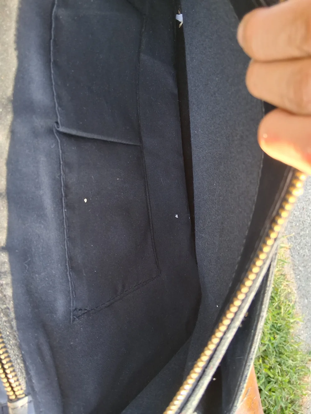 Black Leather Men's Briefcase with Buckle Accents